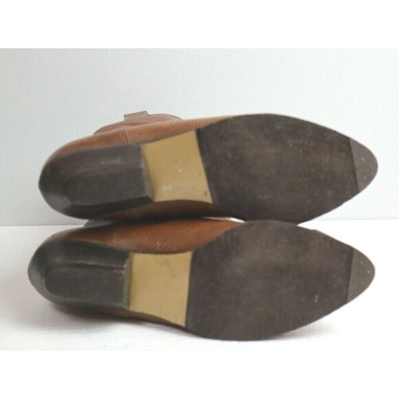 VINTAGE TAN BROWN LEATHER FASHION COWBOY BOOTS - SANDRA MILLER - SIZE 6.5 - Picture 12 of 12